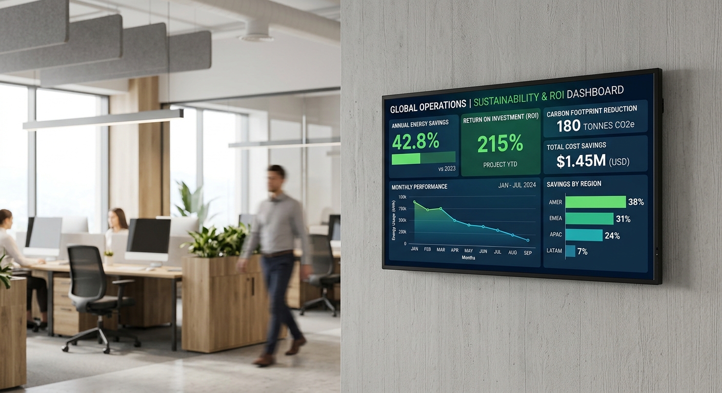ภาพเปรียบเทียบหน้าจอ LED Display ประสิทธิภาพสูงสำหรับการวิเคราะห์ต้นทุนความคุ้มค่า TCO ในองค์กร